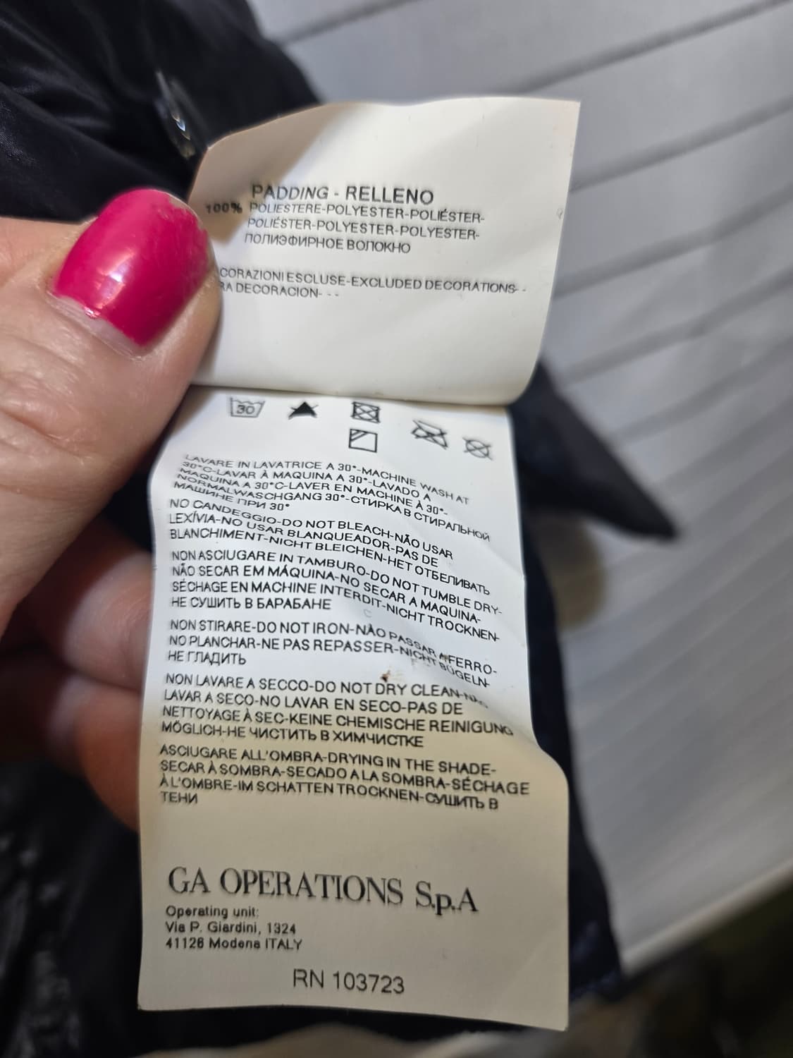 아르마니진 다크네이비 패딩 자켓 상품이미지5