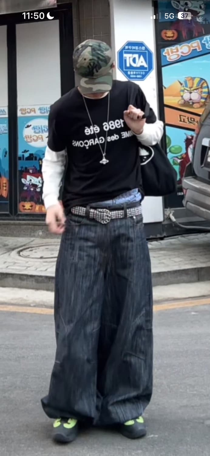 기철 벌룬 인디고 생지데님 상품이미지1