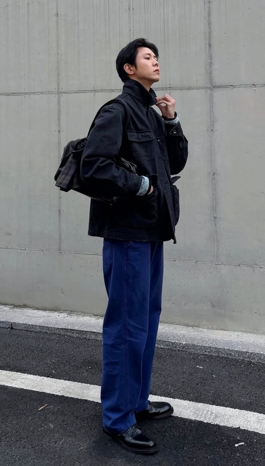 [새상품] 쿠어 오버 다이드 커버올 자켓 워시드 차콜 S 상품이미지2