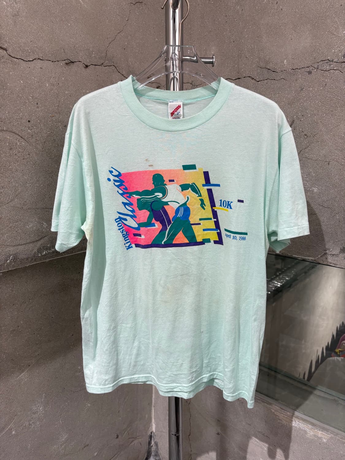 80s Jerzees 킹스톤 클래식 러닝 프로모 티셔츠 상품이미지1