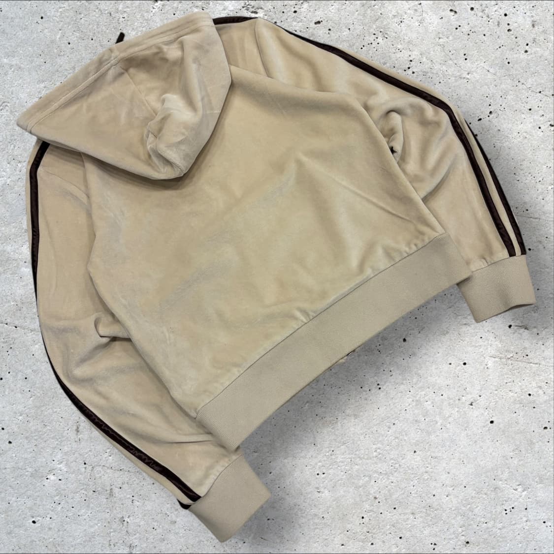 [95] 00s 아디다스 벨벳 후드 집업 코코아 베이지 B885 상품이미지2