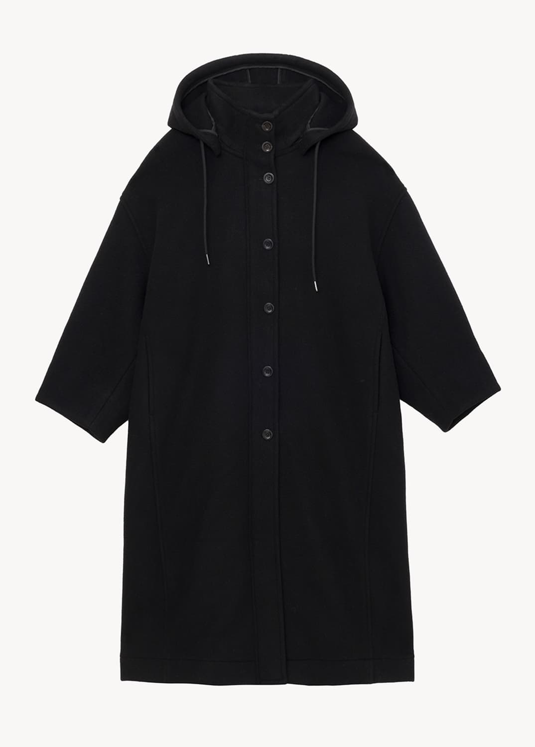 문달 코트 Audrey Hoodie Coat in Black 새상품 상품이미지4