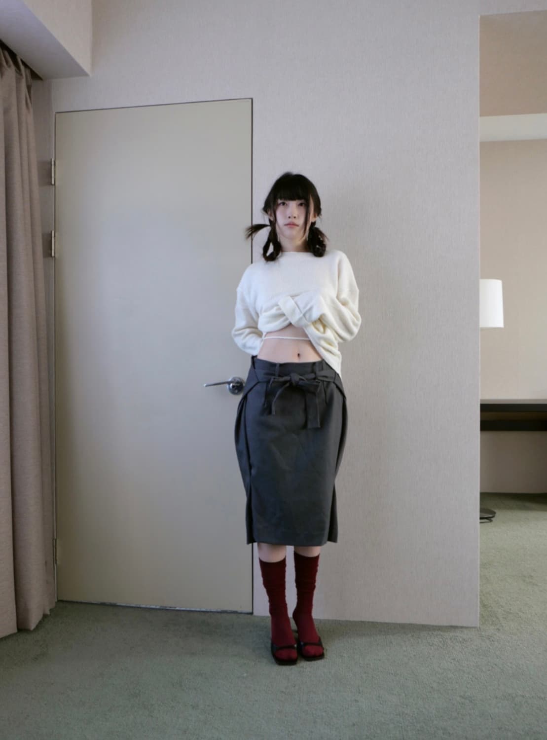 베이비랩 pot both skirt grey S 상품이미지1