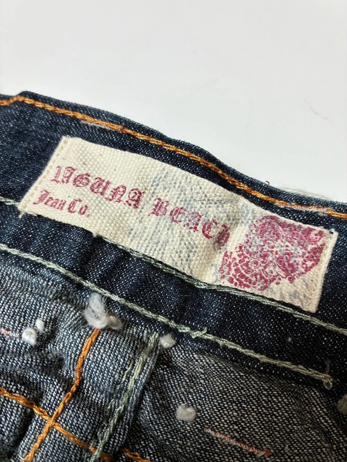 라구나비치00's Y2K 펑크 데드스탁 스티치 자수 데님팬츠 PN8831 상품이미지8