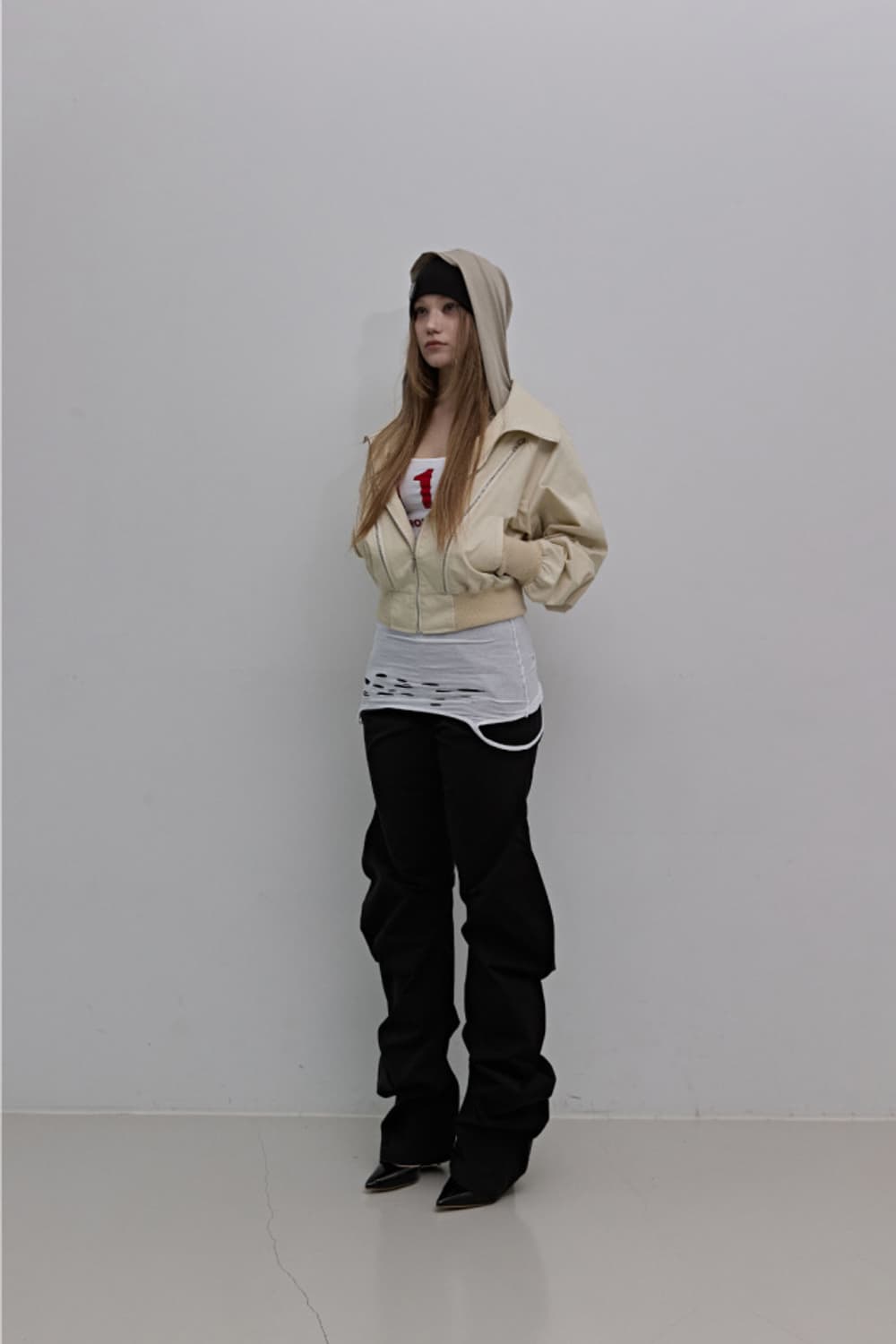 딥인블루 커브 팬츠 블랙 2사이즈 curve black 상품이미지2