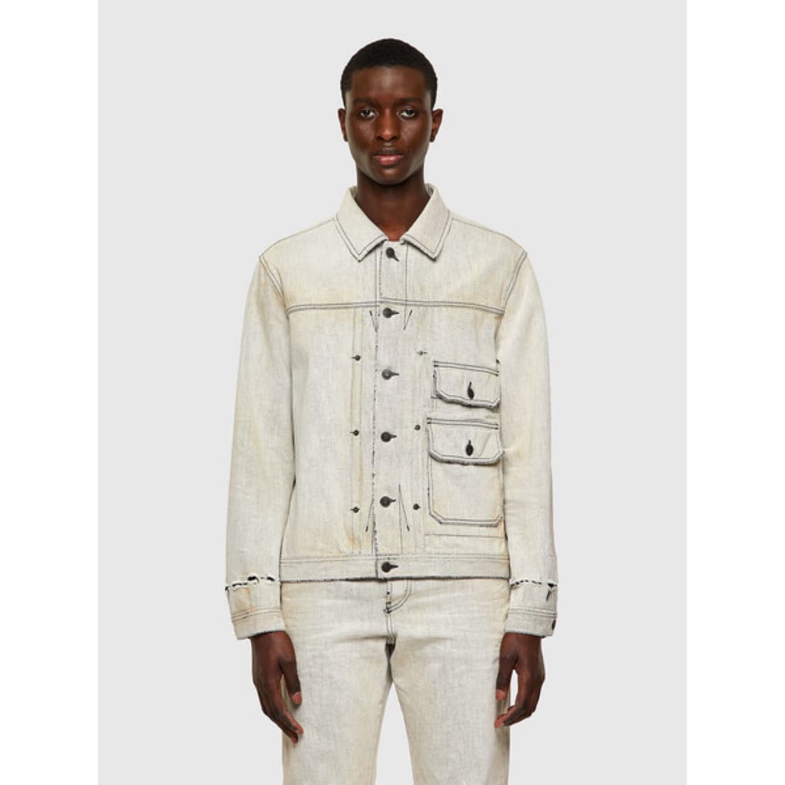 디젤 D스페라 빈티지 가공 데님 트러커 자켓 상품이미지2