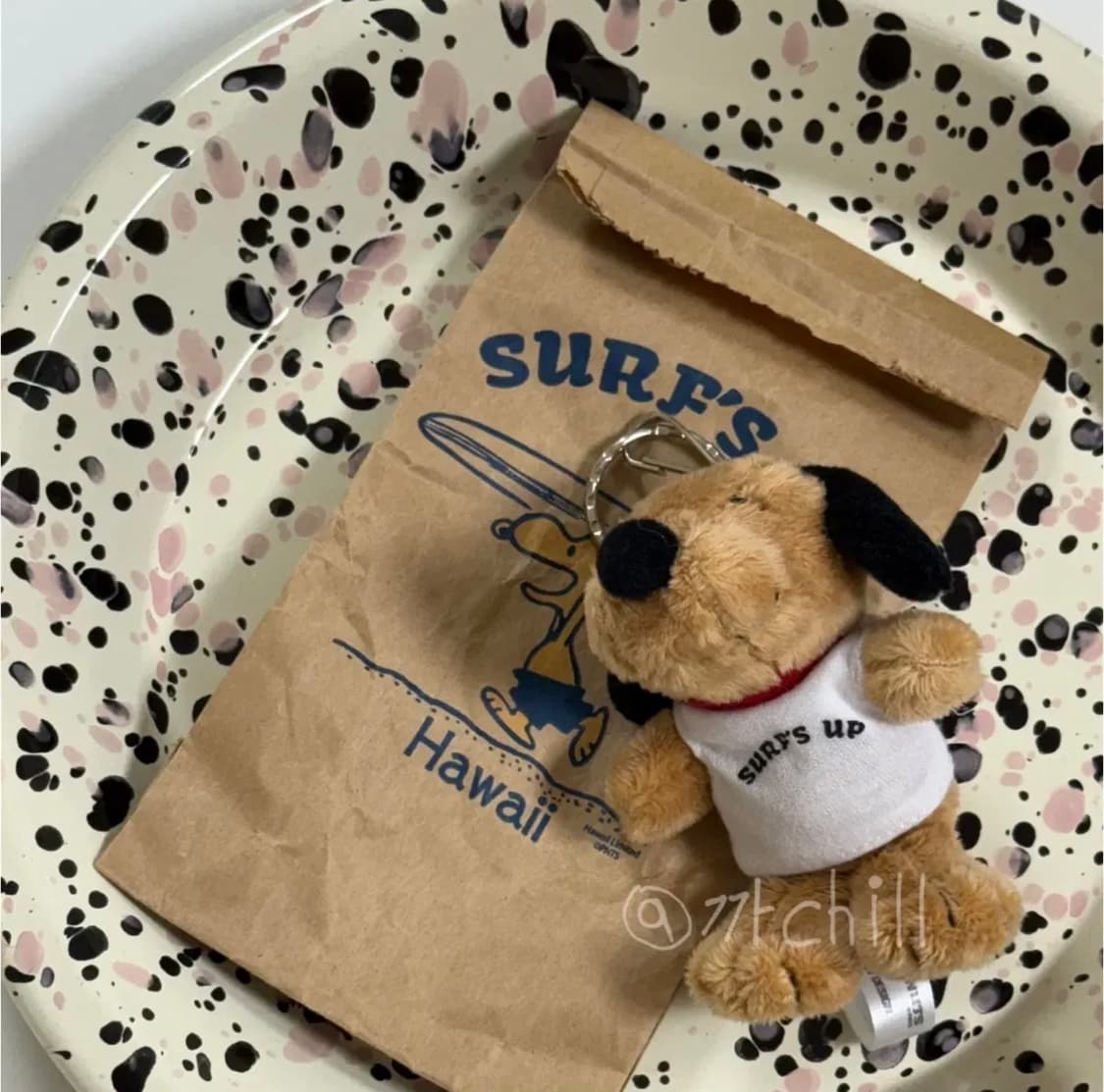 하와이 태닝 스누피 키링 (단종제품) 상품이미지2