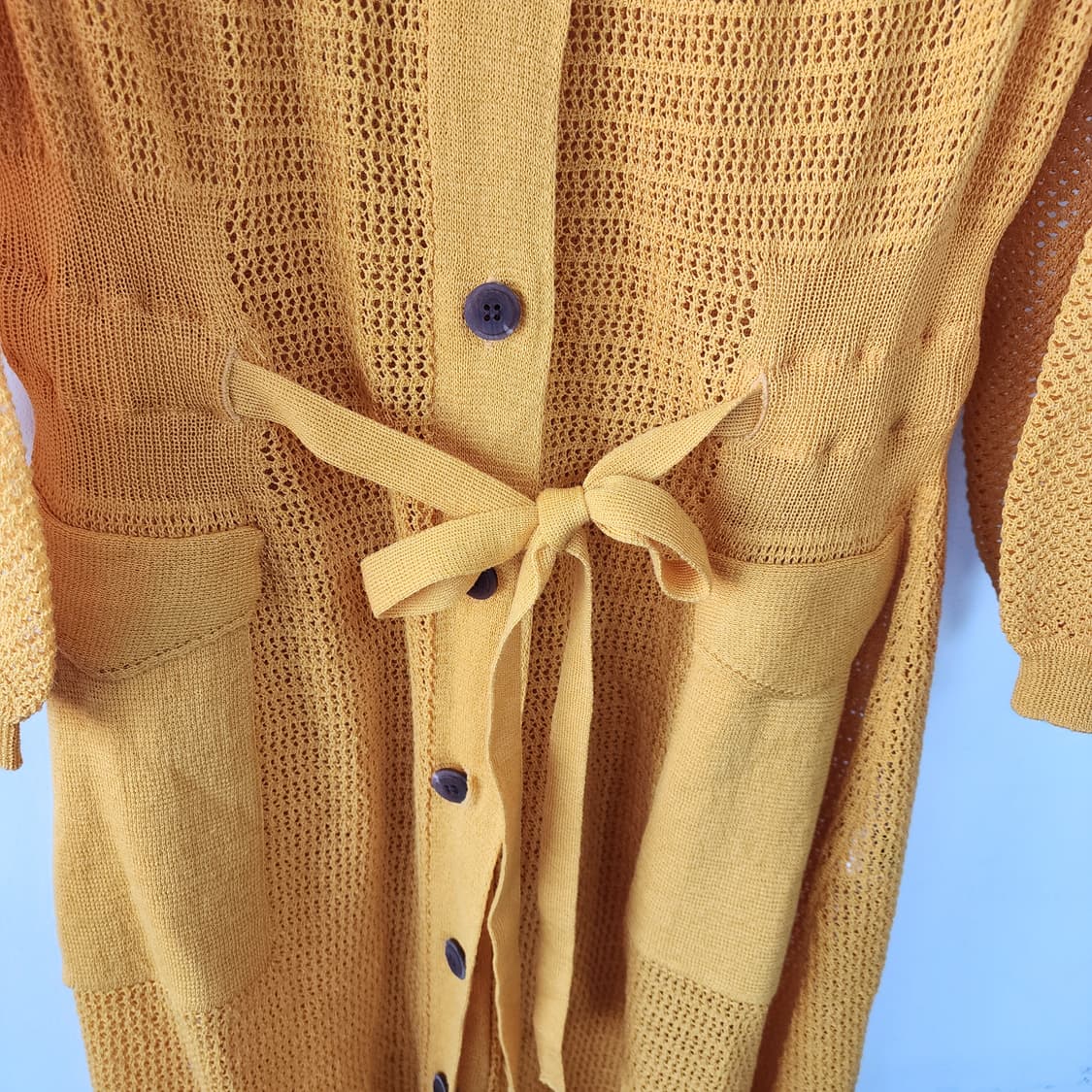 지스튜디오 옐로우 니트 롱 원피스 상품이미지3