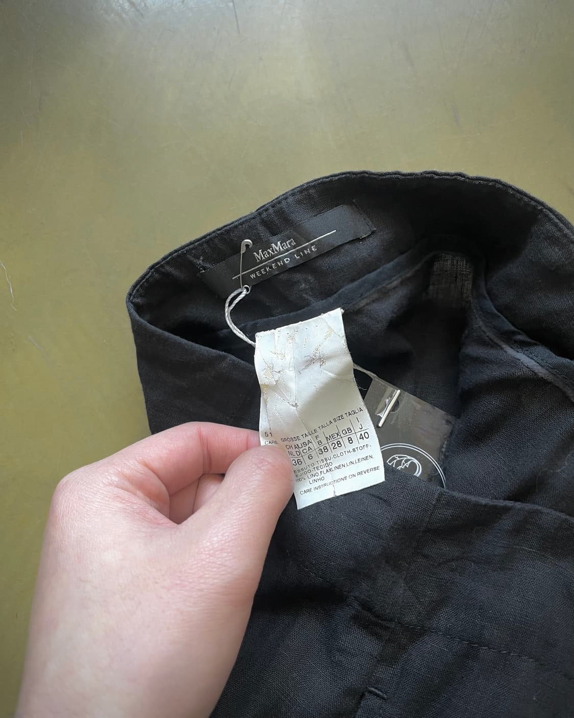 Max Mara Strap Detail Wide Linen Trouser 상품이미지6