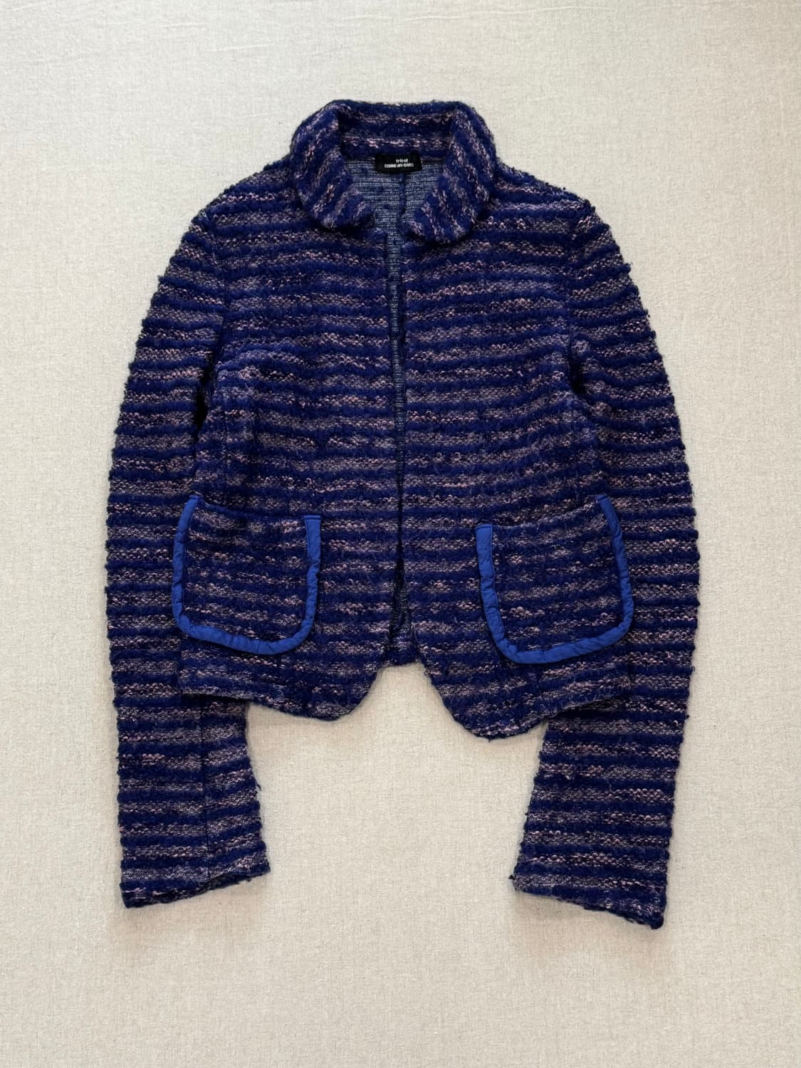 꼼데가르송 05aw 부클 스트라이프 오픈 자켓 상품이미지1