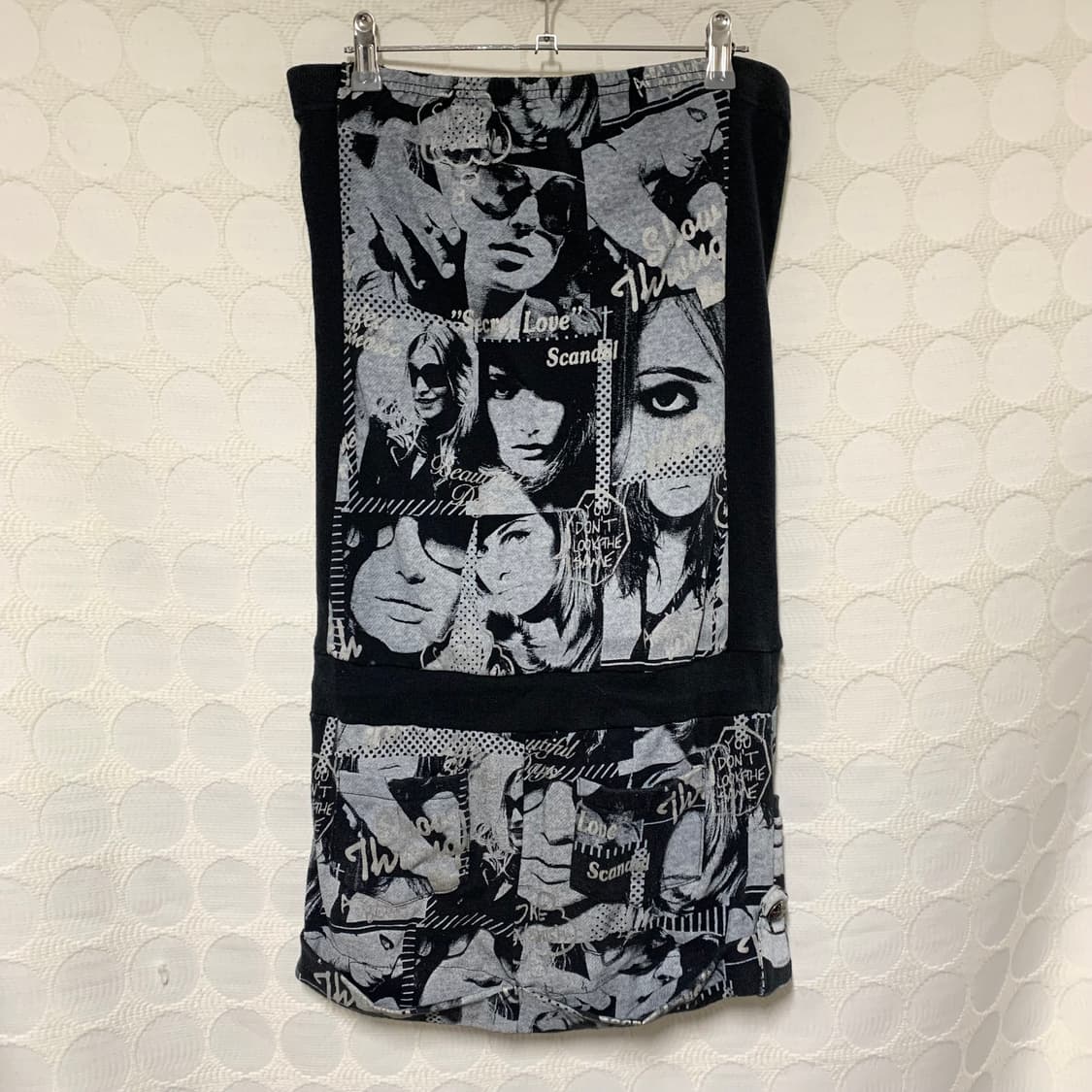 빈티지 프린트 스트랩리스 원피스 상품이미지6