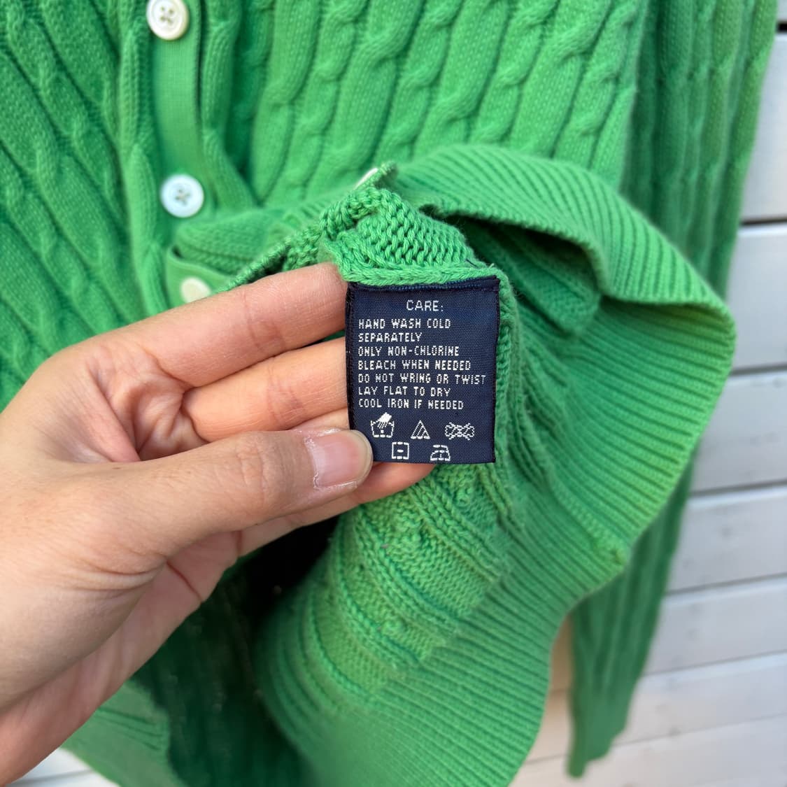 Polo 폴로 케이블 꽈배기 니트 가디건 상품이미지6