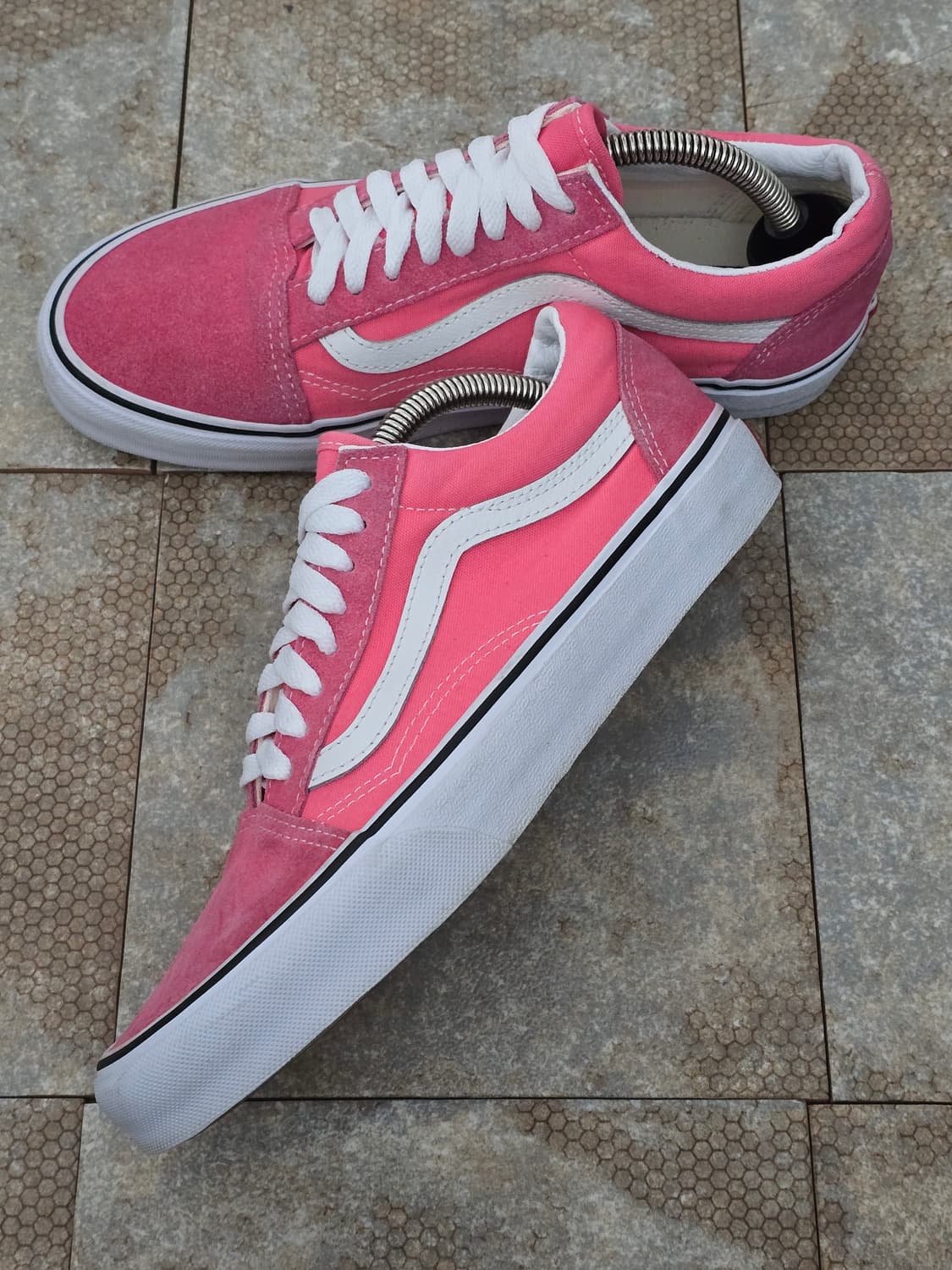 (250)반스 올드스쿨 핑크 화이트 상품이미지3