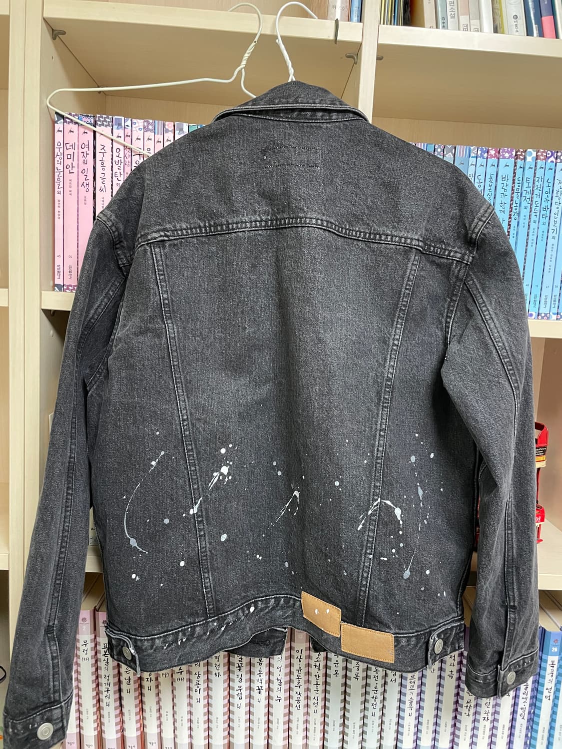 토니웩 페인팅 데님 재킷 흑청자켓 L 상품이미지3