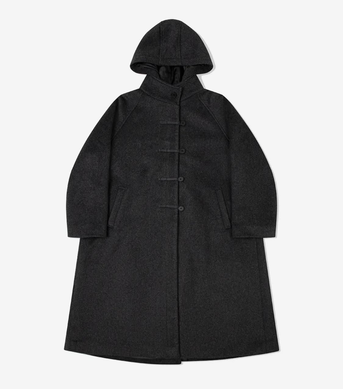 미세키서울 코트 hoodie long duffle coat 차콜 상품이미지1