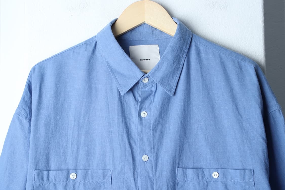 (L-2XL) 제로 반팔 카라 티셔츠 셔츠 남방 연블루-H3H33706 상품이미지3