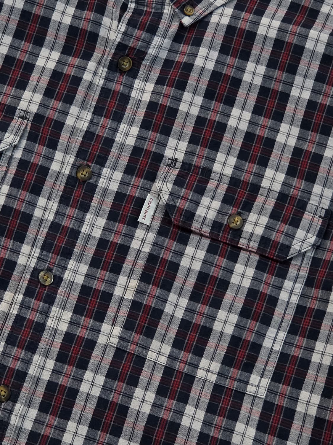 칼하트 네이비 체크반팔셔츠 상품이미지3