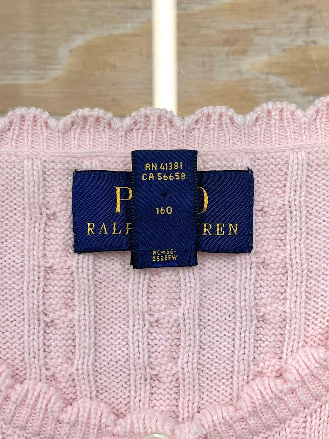 폴로 랄프 로렌 레이스 넥 케이블 가디건 상품이미지6