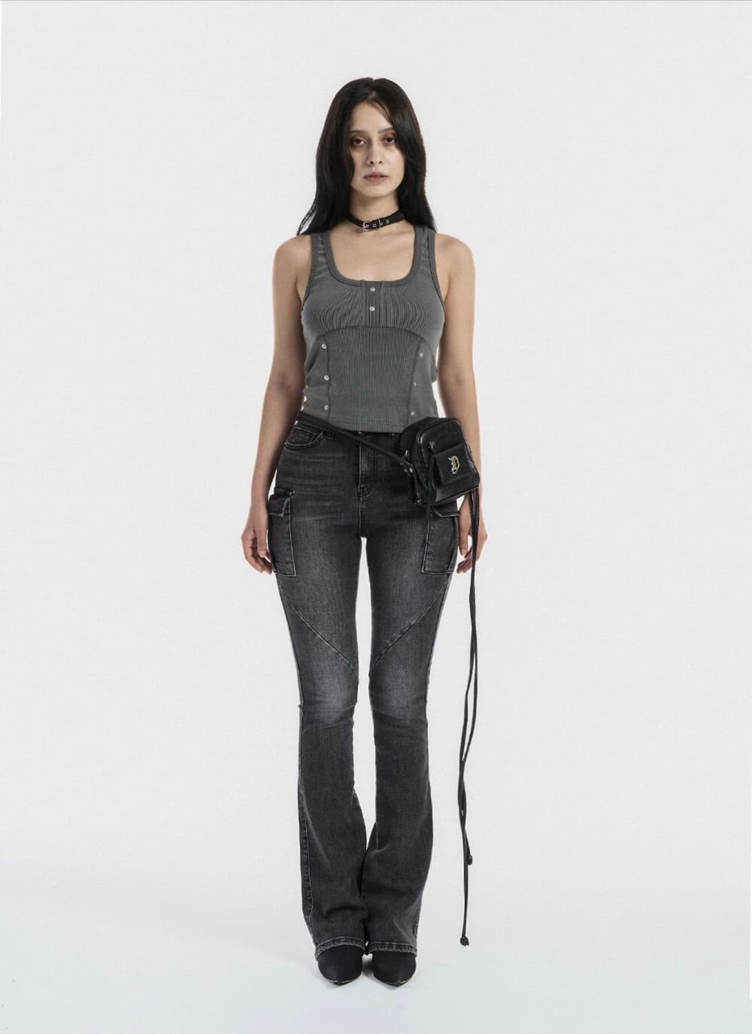[새상품] 오도어 리벳 나시 84->55 rivet sleeveless 상품이미지3