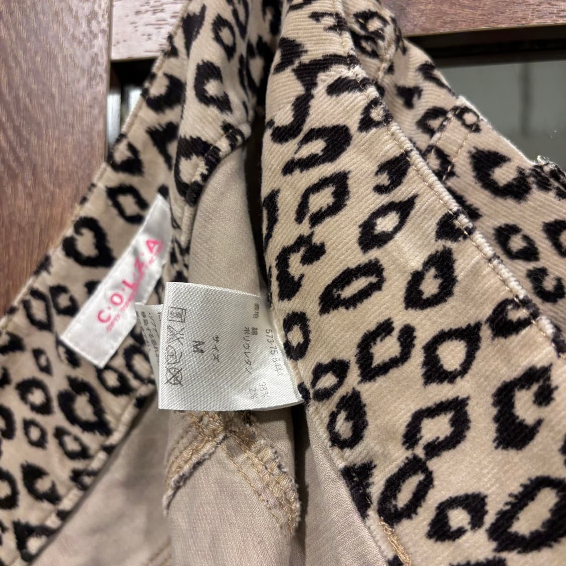 COLZA 코듀로이 레오파드 호피 핫팬츠 로우라이즈 갸루 상품이미지6