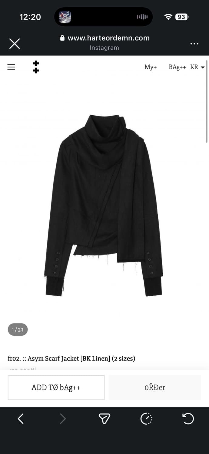 Asym Scarf Jacket [BK Linen] (2 sizes)  상품이미지1