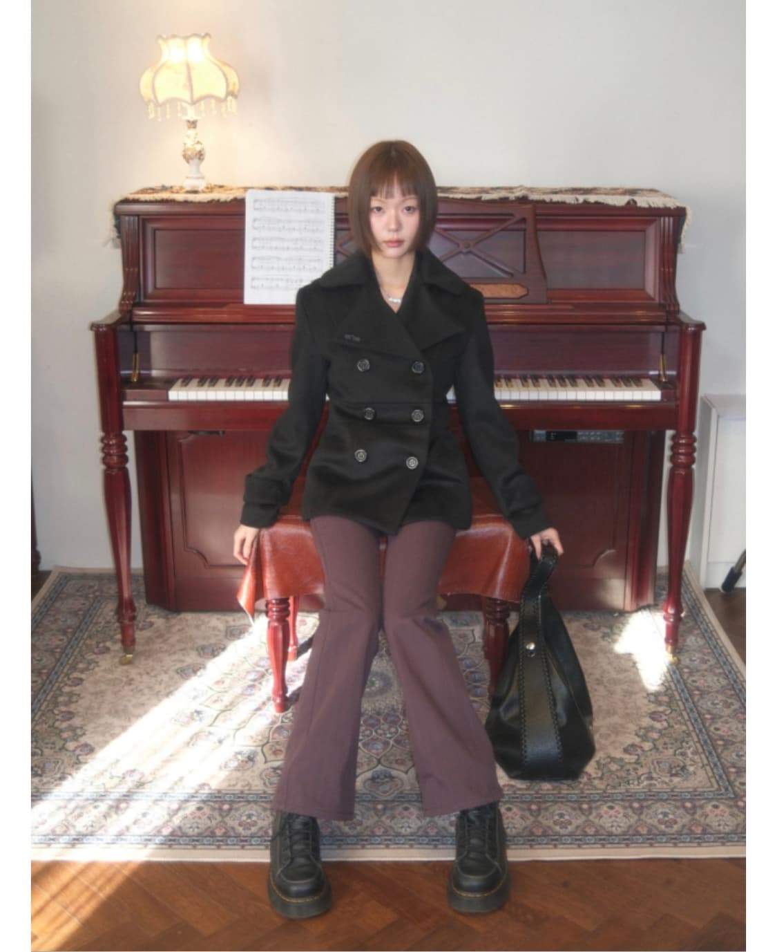 애즈온 foy button short coat 상품이미지3