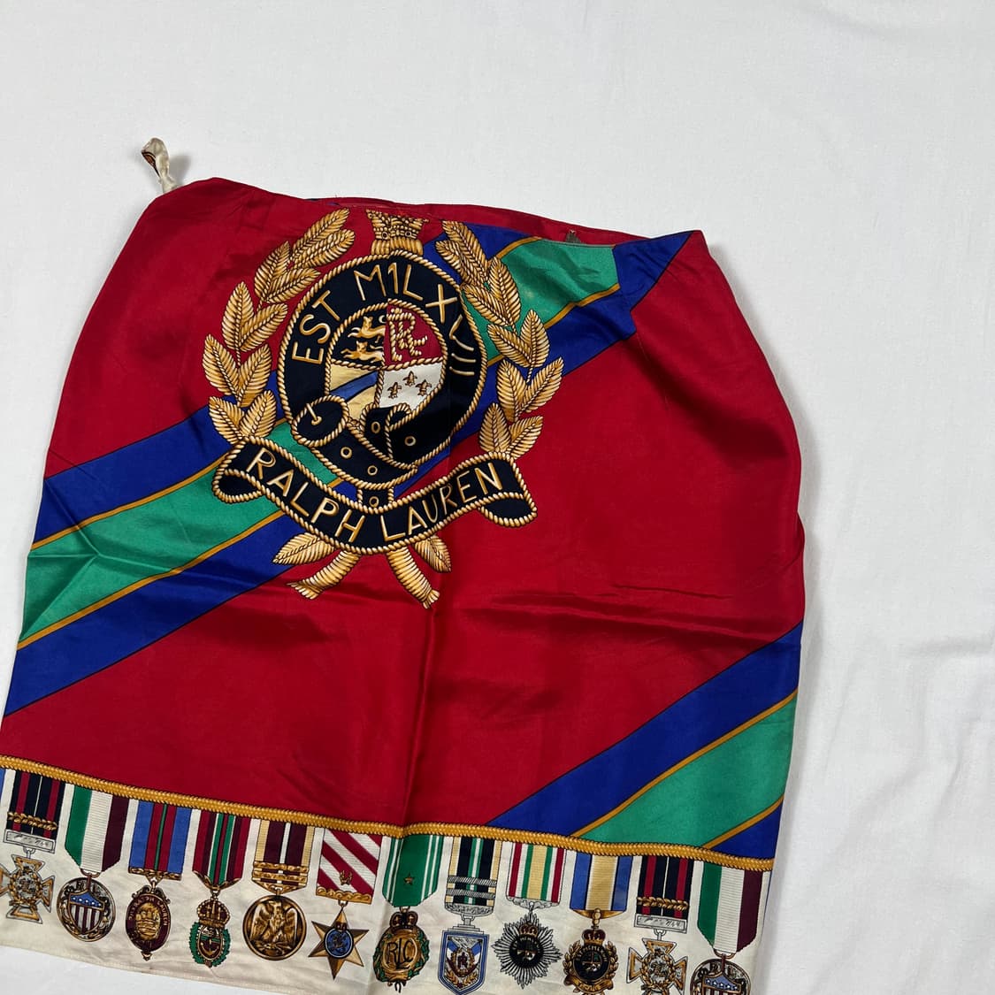 90‘s 폴로랄프로렌 og 빅크레스트 실크 스커트 치마 상품이미지6