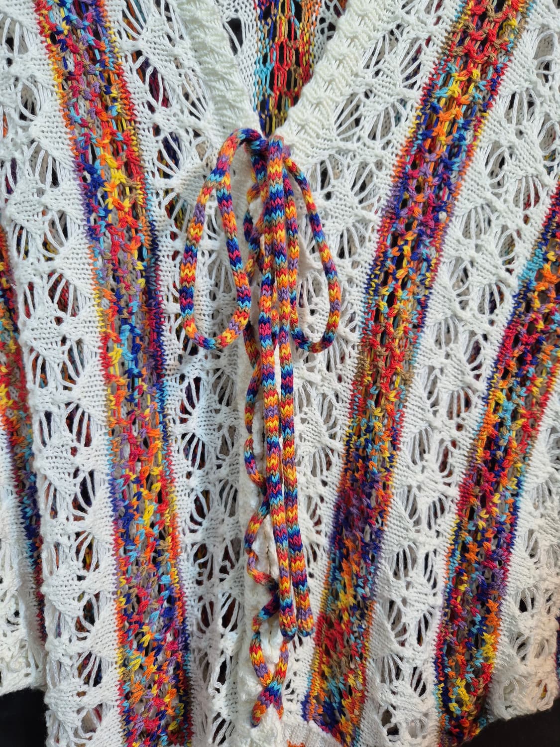 화려한 컬러 배색 크로셰 니트 탑 55 66 상품이미지7