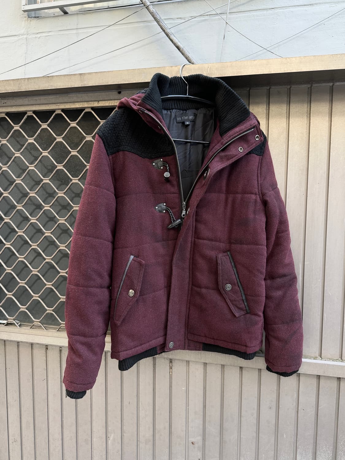In The Attic 2way burgundy jacket  상품이미지1