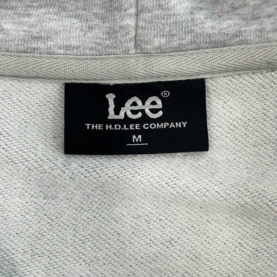 Lee 리 블랙 로고 그레이 후드집업 상품이미지8