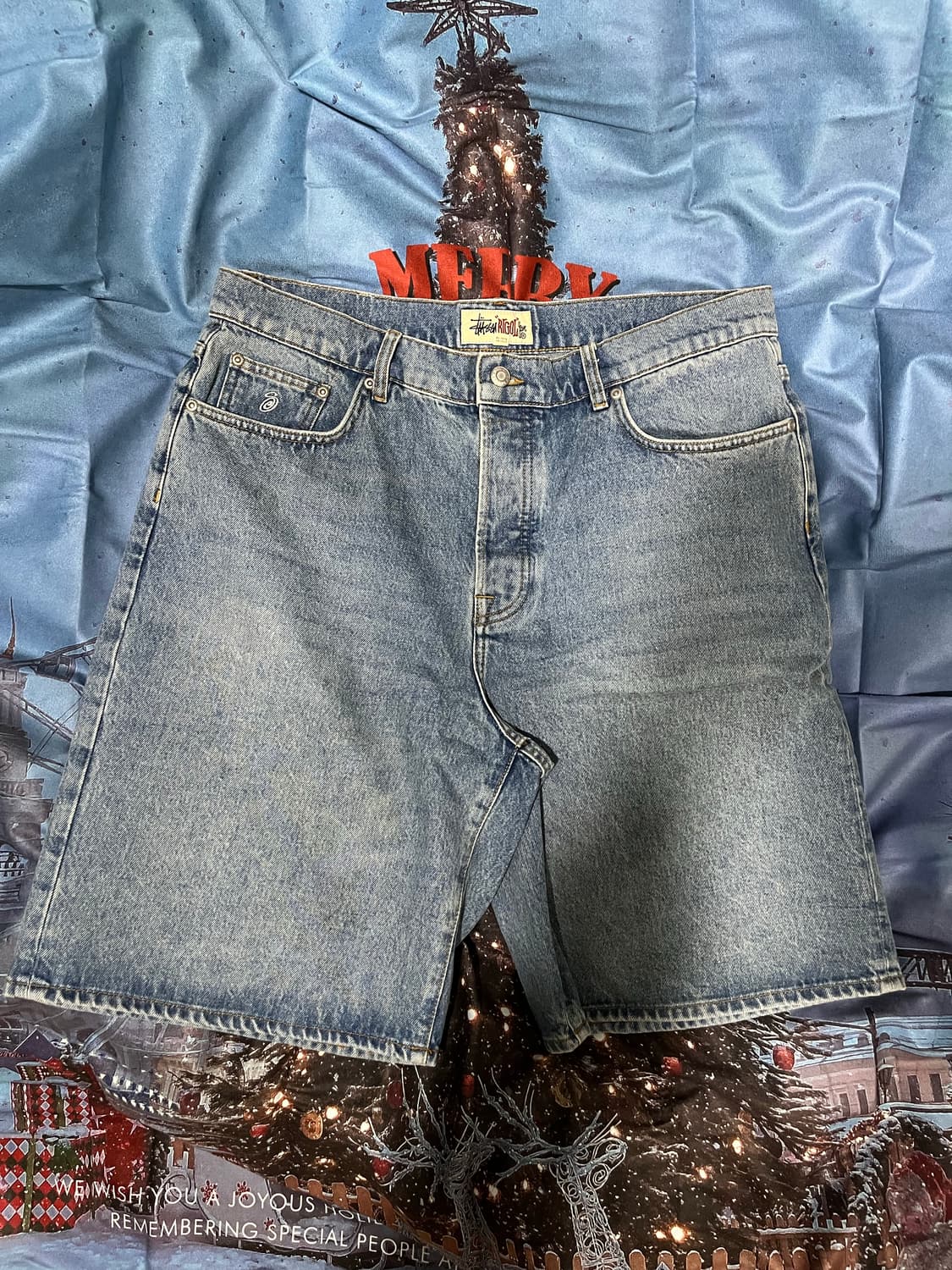 스투시 데님 빅 오엘 쇼츠 워시드 블루 / 34 상품이미지2