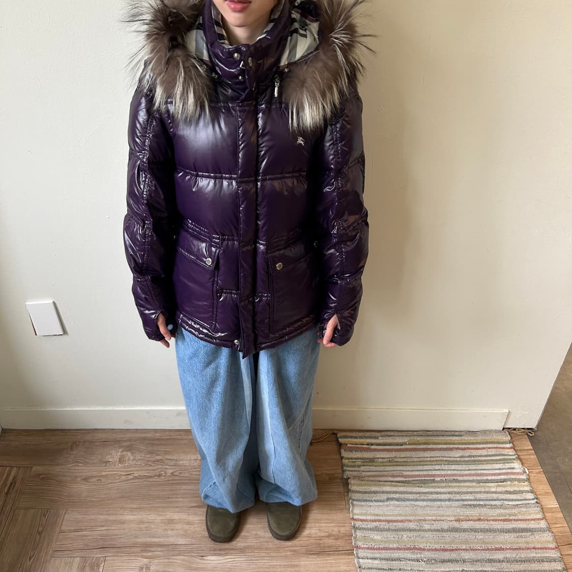 버버리 실버 폭스 다운 패딩 상품이미지1