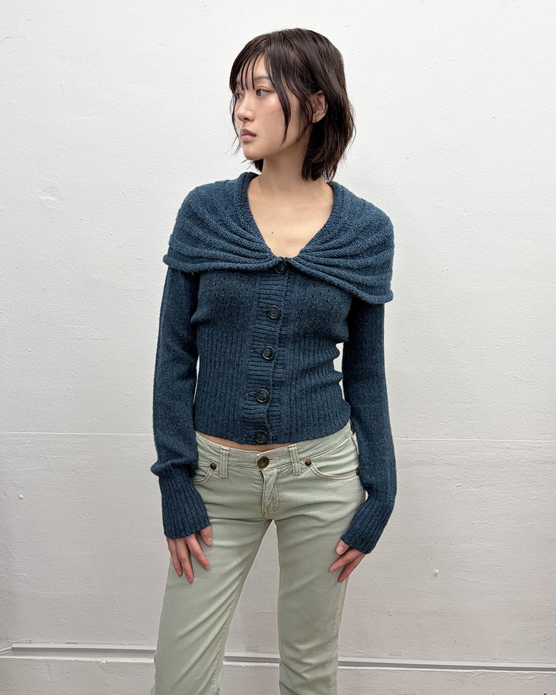 휴고 보스 숄칼라 리브드 가디건 상품이미지1