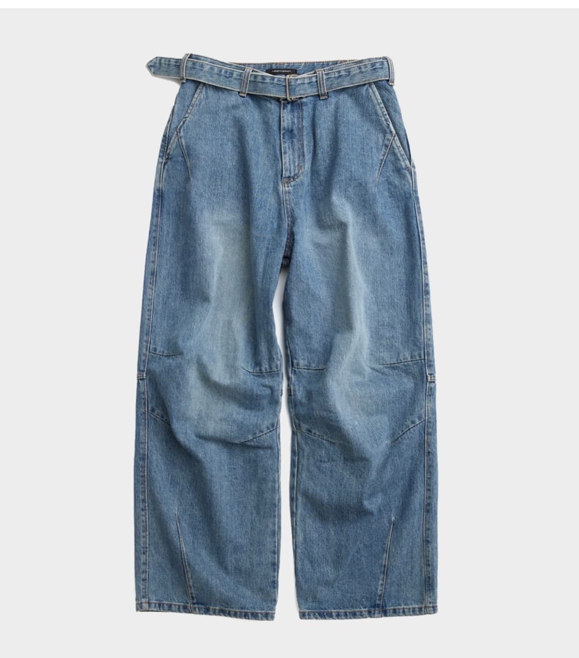 해칭룸X디키즈 벨티드 스노우 데님팬츠 Washed Blue 3 size 상품이미지1