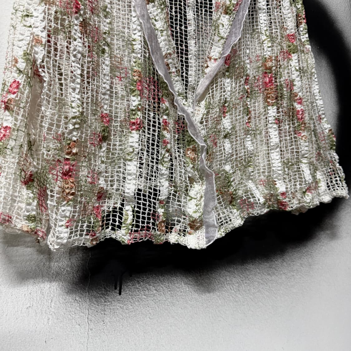 VTG 빈티지 크로쉐 플로럴 패턴 레이스 자켓 상품이미지4