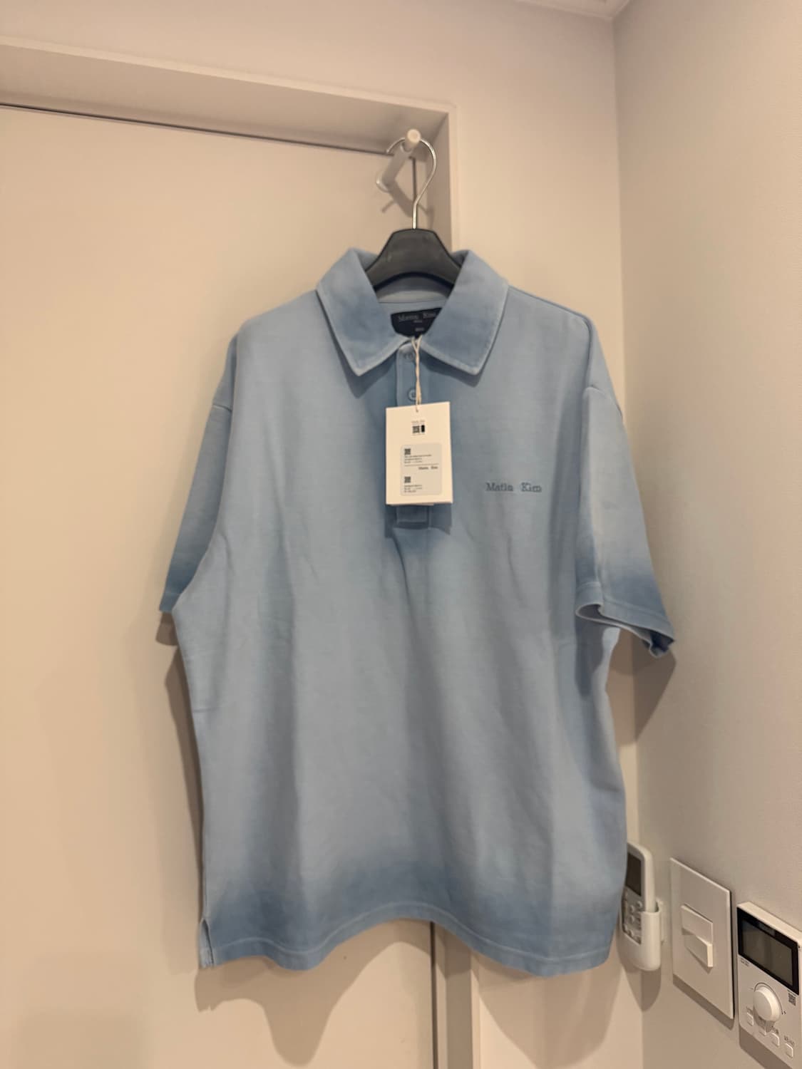 마뗑킴 스몰로고 워싱 피케이 반팔 티셔츠 L사이즈 상품이미지1