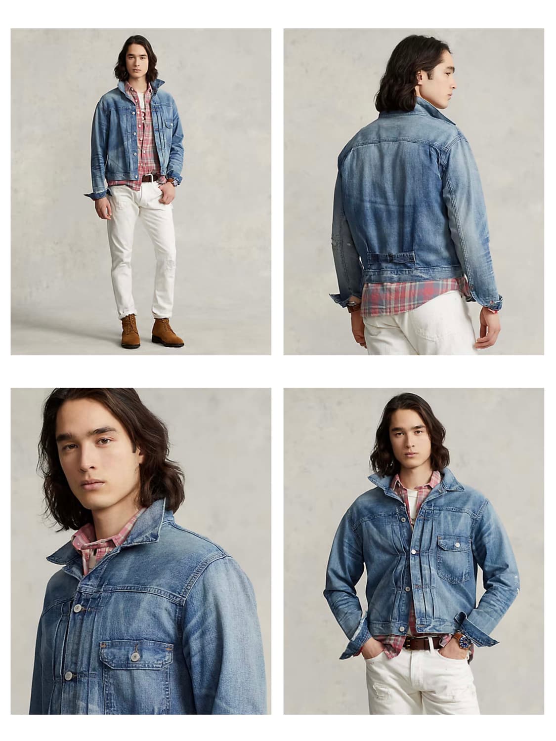 폴로 컨트리 Type1 디스트레스드 리페어 트러커 데님자켓 상품이미지4