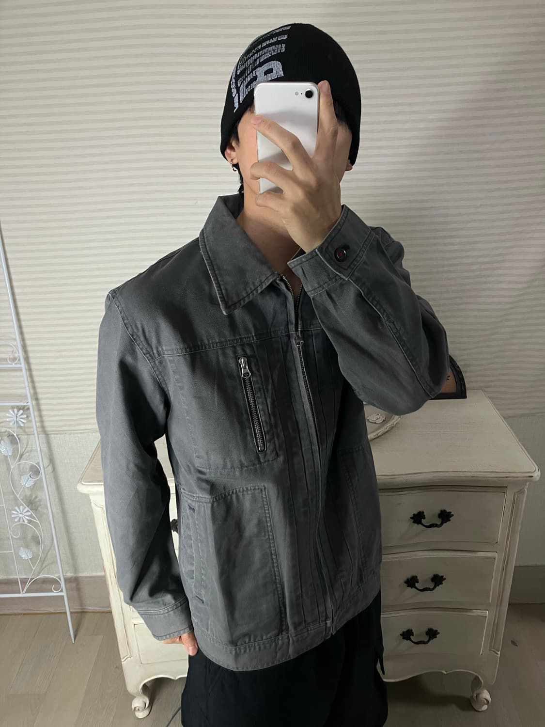 빈티지 데님 집업 자켓 블루종 758 y2k 스트릿 갸루 펑키 일본빈티지 상품이미지7