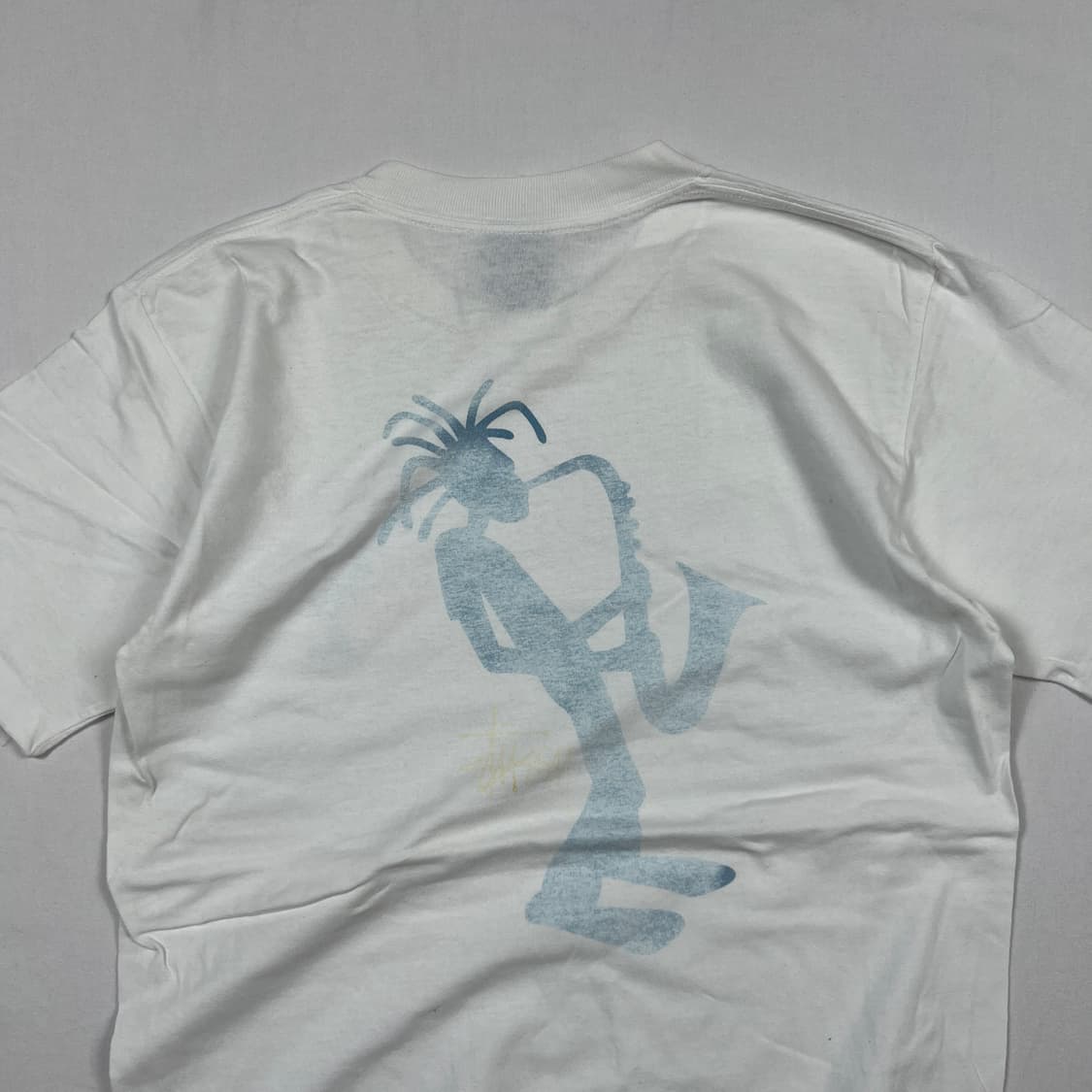 90‘s 스투시 stussy 쉐도우맨 드레드락 색소폰 반팔티 상품이미지7