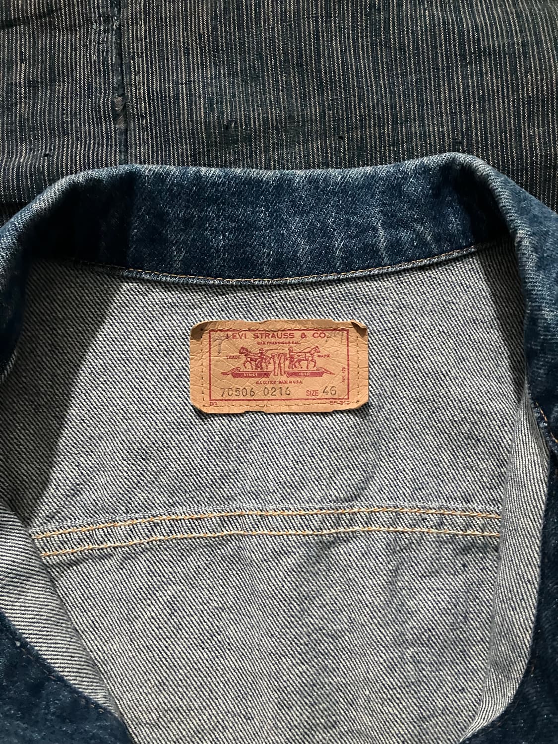 🇺🇸 80s USA 빈티지 리바이스 70506 3세대 데님자켓 상품이미지7