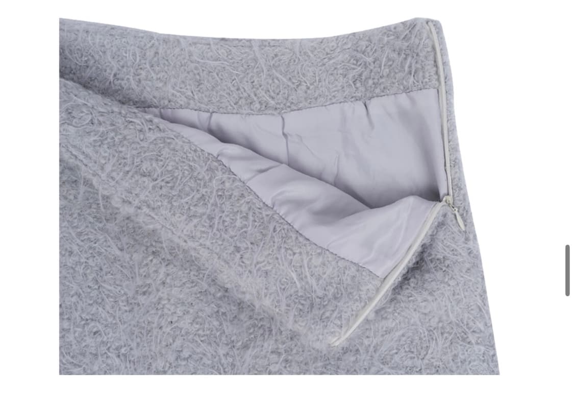 새상품) 바이바이섭 부클 울 미니 스커트 애쉬퍼플 상품이미지4