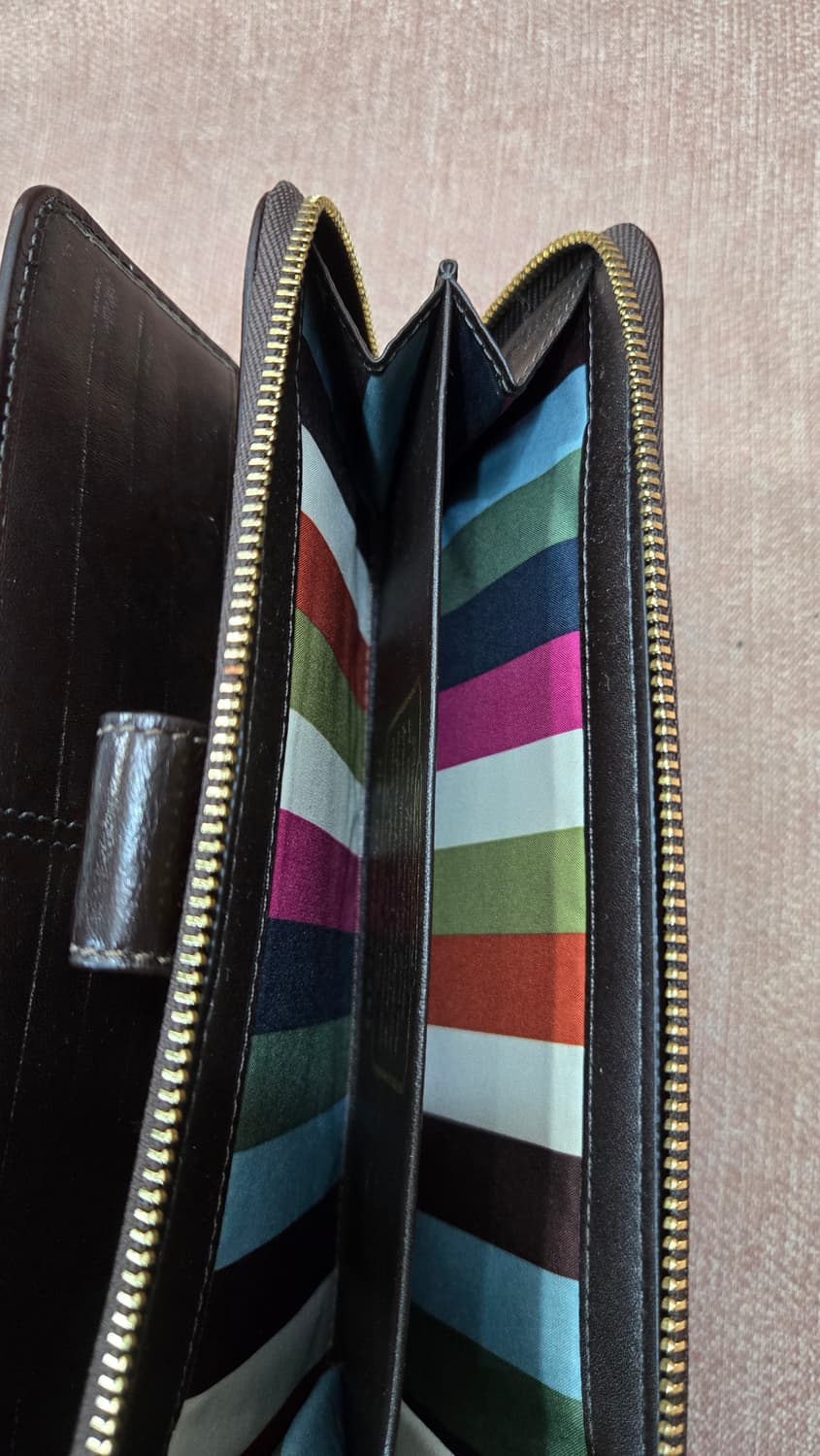 코치 여성용 지갑 브라운 클러치 지퍼와 버튼 상품이미지7