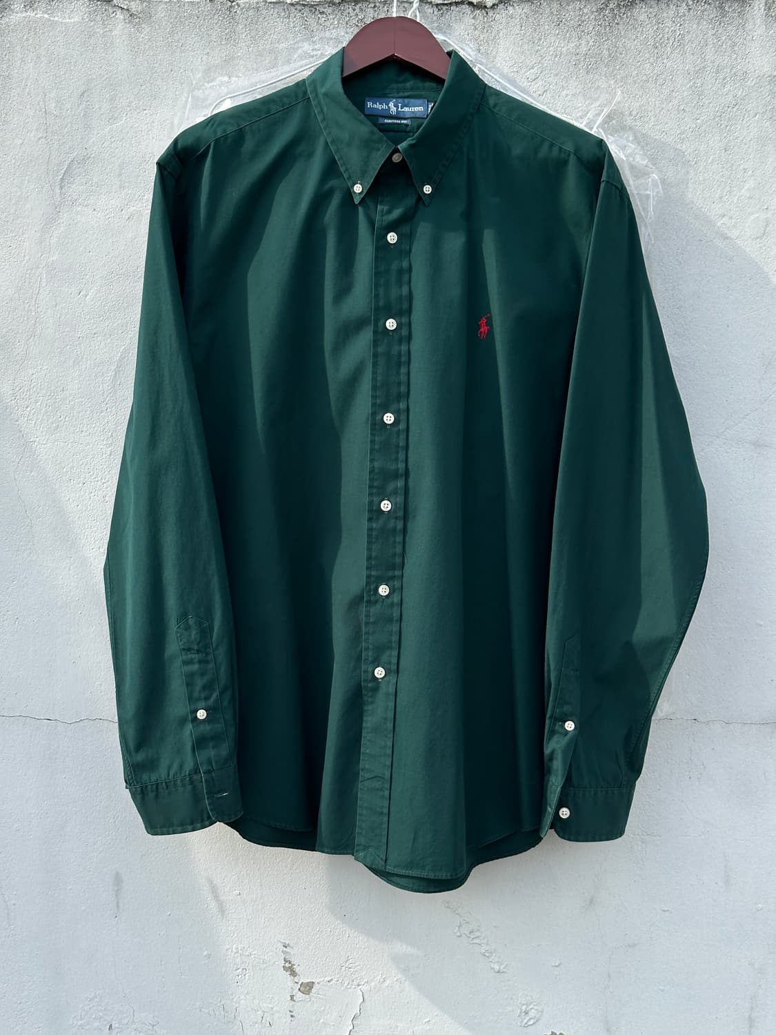 [3XL] 폴로 랄프로렌 다크그린 포플린 셔츠 상품이미지1