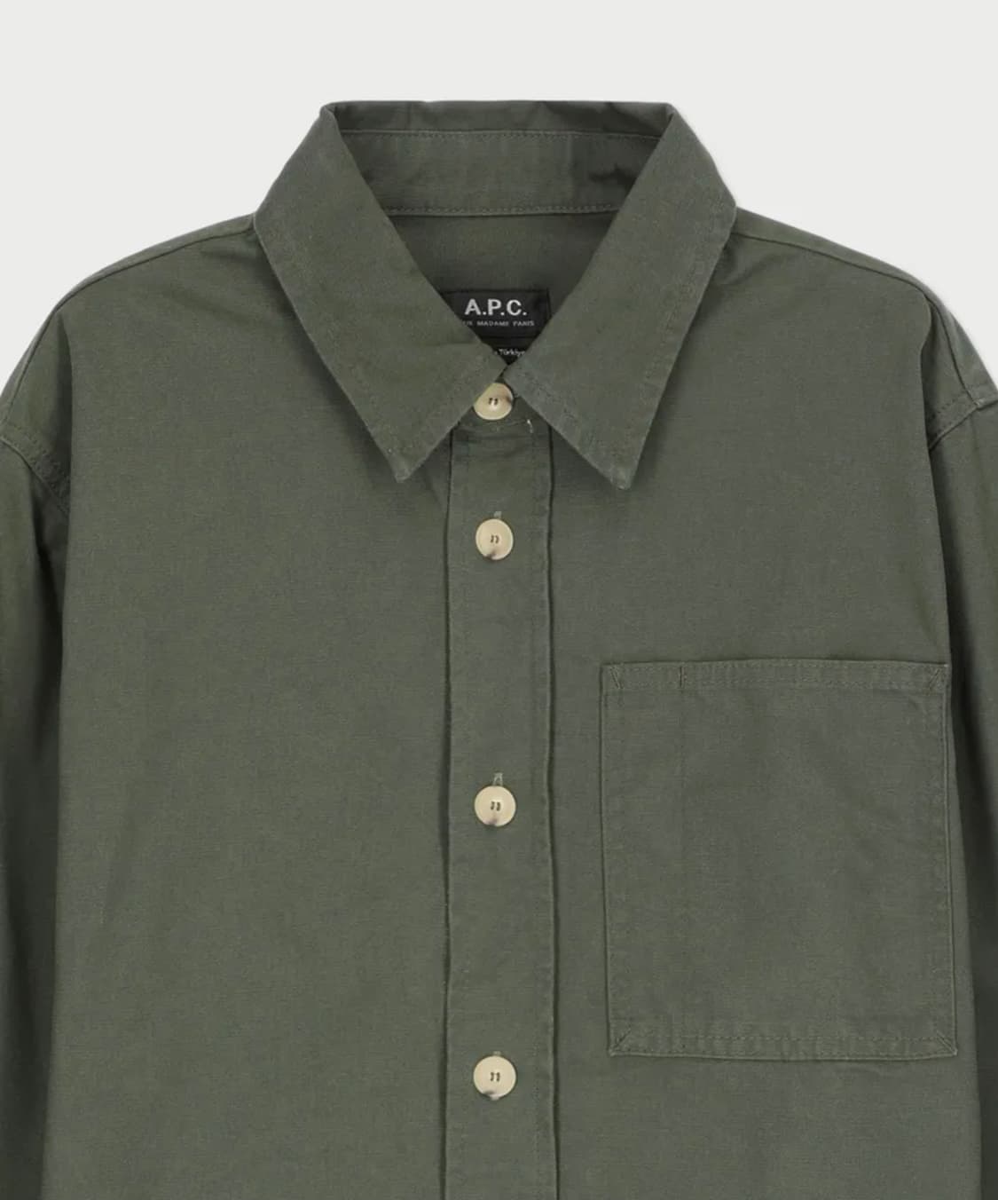 A.P.C. 아페쎄 셔츠 자켓 카키(그레이엄 카발리에 캔버스 셔츠 ) 상품이미지3