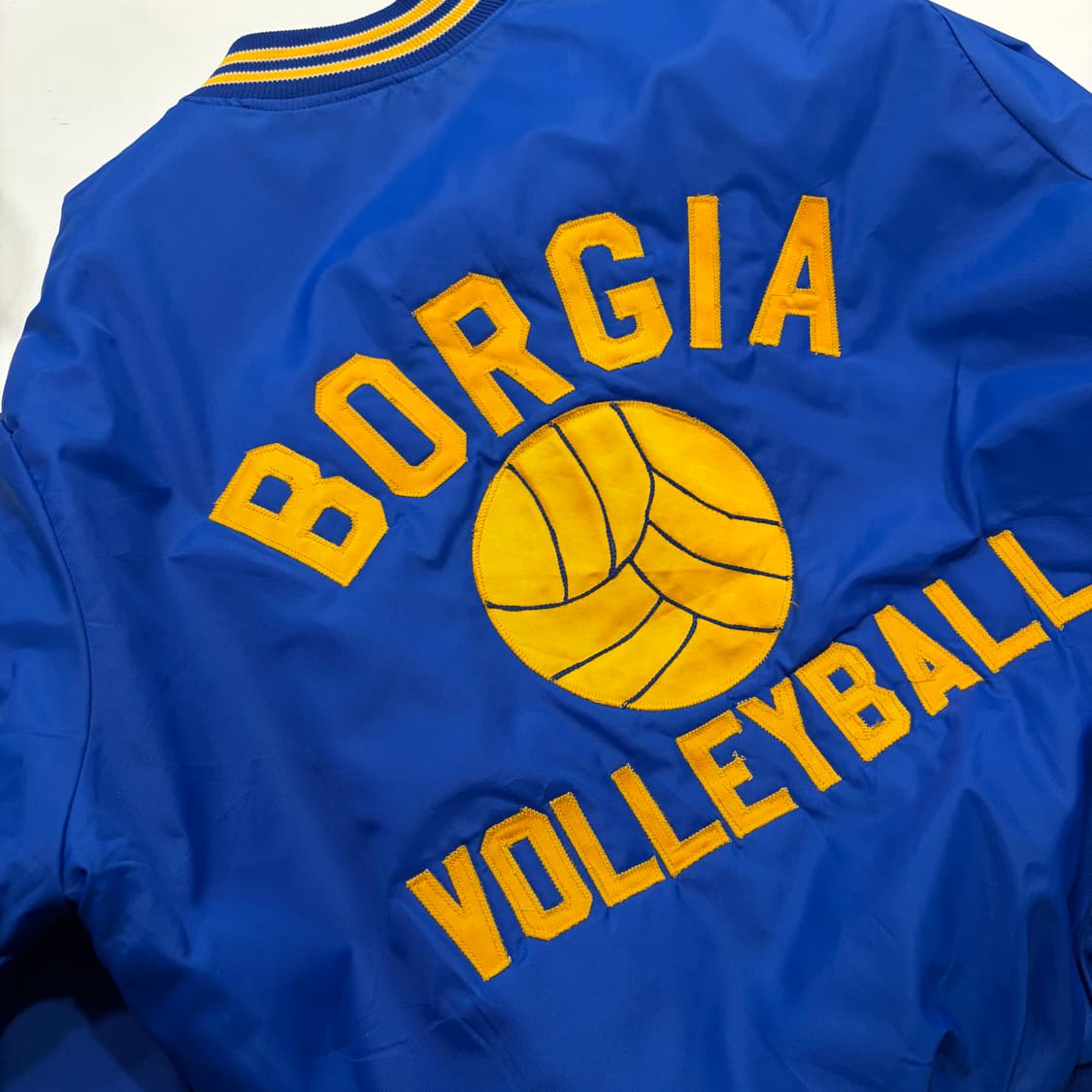 [L] USA HOWE Borgia 발리볼 바시티 자켓 블루 D104 상품이미지6