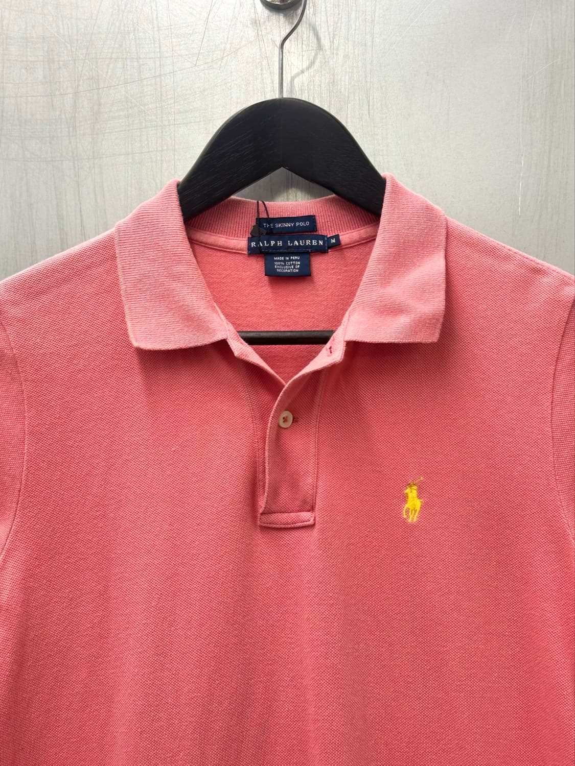 Polo 폴로 랄프로렌 스키니핏 핑크색상 반소매 카라티 상품이미지2