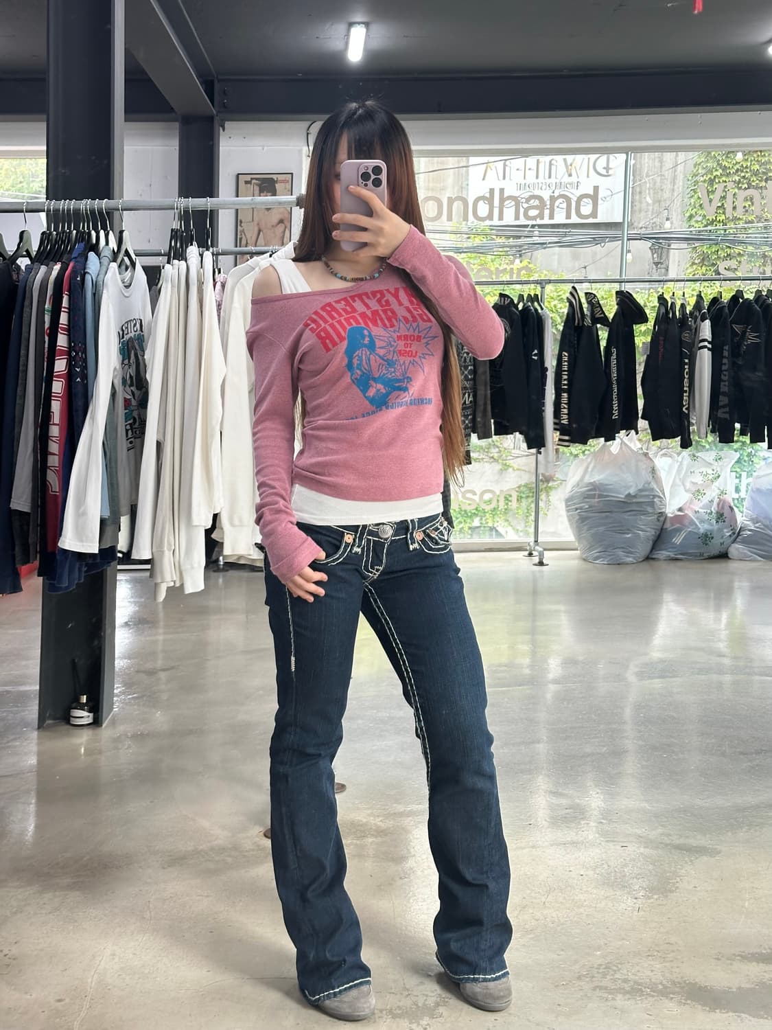 히스테릭글래머 히스걸 글리터 롱슬리브긴팔티 상품이미지2
