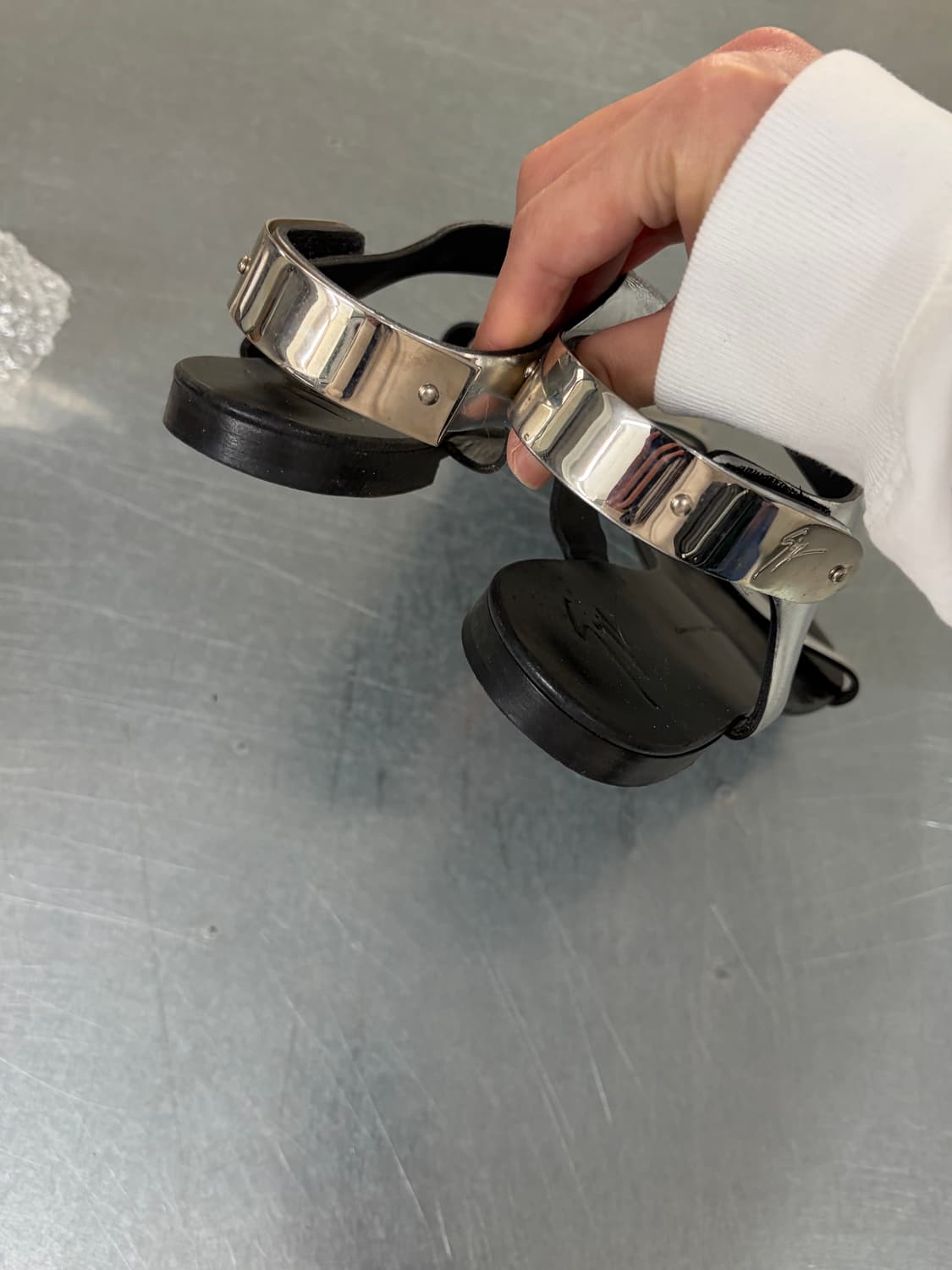 주세페 자노티 실버 샌들 36 (230mm) 상품이미지3