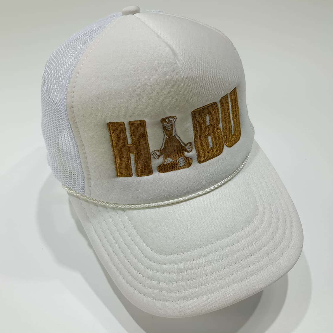 OTTO HABU 캐릭터 자수 화이트 메쉬 트러커 로프캡 P2059 상품이미지2