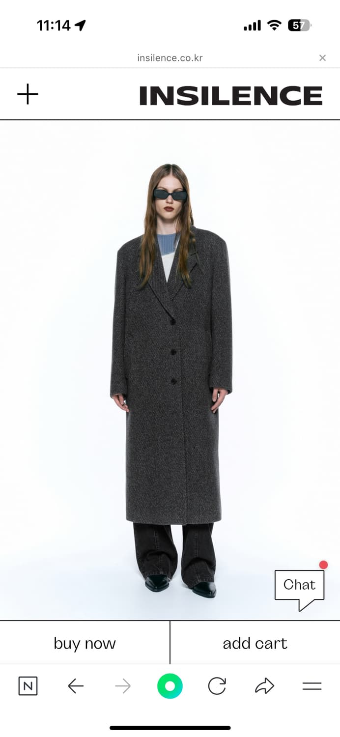 인사일런스우먼 클래식 맥시 코트 S 차콜 상품이미지1